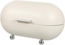 Cabilock Bread Storage Container Desktop Bread Box Fashionable Design Airtight Bread Keeper Kitchen Food Container Metal Bread Holder Kitchen Accessories 1 Unit