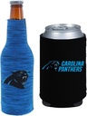 Football Can & Bottle Coozie Holder Insulator Beverage Huggie Cooler (Carolina - Blue/Black (Panthers))