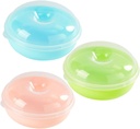 3Pcs Bread Storage Containers for Kitchen Countertop Bread Keepers with Rounded Edges to Preserve Freshness Portable Fruit and Nut Boxes in Pink Blue Green for Organized Pantry