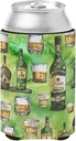 Caroline's Treasures BB5757CC Irish Whiskey Can or Bottle Hugger Cooler Washable Drink Sleeve Collapsible Beverage Insulated Holder, Can Hugger, Multicolor