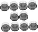 10 Pack Cake Storage Tin Lids Mini Cupcake Carrier Pastry Boxes Window 6 Inch Cake Slices Containers for Travel