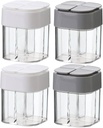 Plastic Spice Dispenser Set with Flip-Top Lids Travel Condiment Containers for Camping BBQ and Home Cooking 4-Piece Condiment Shaker Kit