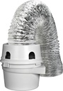 Dundas Jafine TDIDVKZW Indoor Dryer Vent Kit with 4" x 5' Duct