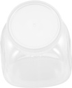 Clear Plastic Candy Jar with Lid Wide Mouth Slanted Storage Container for Snacks Cookies and Food Organization Transparent Airtight Kitchen Countertop Canister Random Color
