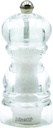 Bisetti Milano Clear Acrylic Salt Mill With Adjustable Grinder, 12 cm / 4.7 Inches