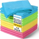 Microfiber Cleaning Cloth 12 Pack - 12 x 12 inches - Rags for Cleaning House Streak-Free Wipes for Screens, Dusting & Appliances - Premium Microfiber Cleaning Cloth