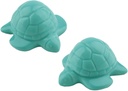 2pcs Sea Turtle Toilet Floor Bolt Covers Decorative, Ceramic Cute Animals Screw Knob Caps Easy Installation Coastal Accessories for Bathroom Decoration
