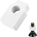 Cosmos 100 Pcs Wine Bottle ID Tag Wine Cellar Tags Beverage Neck Hanging Label Gift Rack Marker Bottle Label for Tasting Storage Labelling & Collection, Write by Marker Pen (White)