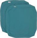 CozyLounge Indoor Outdoor Water Repellent High UV Resistant Patio Chair Cushion Cover (Serenity Teal, 24"x24"x4" (2 Covers))