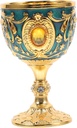 Vintage Medieval Chalice Goblet Retro Metal Decorative Wine Cup Stylish Holy Water Drinkware for Ceremonial Use for Cocktails Wine Unique Home