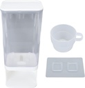 Rice Dispenser with Measuring Cup, Wall Mounted Rice Storage Container, Laundry Detergent Dispenser, Suitable for Rice, Beans, Laundry Scent Beads(中号)