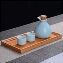 Sake Wine Set, Wine Glass,1 Pot of 2 Cups Vintage Ceramic Sake Pot Cups Set Flagon Liquor Cup Spirits Cups Set Sake Wine Set,Home Decor/Style 1(Style 2)