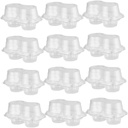 50Pcs Muffin Boxes Portable Cupcake Containers for Cakes Desserts and Cookies Food Grade Pe Material for Birthday Wedding and Party Use