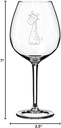 Wine Glass Goblet Cute Giraffe (20 oz Jumbo)