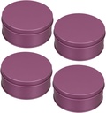 4pcs Metal Tin Box Large Round Storage Tins Airtight Candy Can Cookie Lids Home Office Decorative Storage
