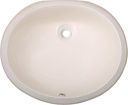 MERCURY 19 in. Oval Undermount Bathroom Sink in Biscuit (Sink Only)