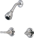 Olympia Faucets P-1232-BN Two Handle Shower Set, PVD Brushed Nickel Finish