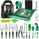 Gardening Tool Set 39 Pieces, Succulent Tools 28 Pieces, 9 Heavy Duty Garden Tools, 39.4 inch Gardening Mat and Garden Tool Bag, Gardening Kit for Indoor and Outdoor, Great Gardening Gift for Mom.