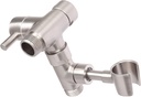 NearMoon All Metal Shower Arm Diverter with Handheld Mount, G1/2 3-Way Diverter Valve Bathroom Universal System Replacement Part for Hand and Fixed Shower Head (Brushed Nickel)