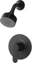 Symmons Identity Wall Mounted Shower Trim Kit with Single Handle, Single Spray in Matte Black 2.0 GPM (Valve Not Included)