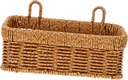 Wall Woven Hanging Basket for Garlic Ginger Eggs Small Storage for Kitchen Decor Rustic Wall Organizer for Home Farmhouse Style