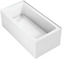 Aqua Eden VTAP6030L22TS 60-Inch Acrylic 2-Wall Corner Alcove Tub with Left Hand Drain, White