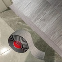 Floor Transition Strip Self Adhesive Laminate Floor Strip Threshold Seam CoverStrip,for Laminate Floor Gaps and Doorway Transitions,Elegant Wood Grain Design（7ft Light Gray Woodgrain