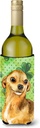 Caroline's Treasures BB9832LITERK Chihuahua St Patrick's Wine Bottle Hugger, Green Bottle Cooler Sleeve Hugger Machine Washable Collapsible Insulator Beverage Insulated Holder