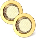 2 Pcs Gold Food Catcher Sink Strainer Kitchen Mesh Sink Drain Catcher Strainer Filter 4.4 Inch Stainless Steel Anti-Clogging Hair Food Stopper Sinks Basket for Kitchen Bathroom