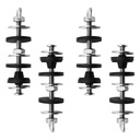 4PCS Toilet Seat Bolts Kit, Stainless Steel Universal Toilet Tank Screws with Rubber Washers, Extra Long Nuts, Heavy Duty Replacement Kit for Secure Fastening