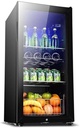 24 Bottle CompressorWine Cabinet Refrigerator, Large Independent Wine Cellar, with Lock, Temperature Control Refrigerator, Tempered Glass Door