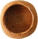 Handmade Rattan Tea Biscuit Box and Fruit Holder Woven Natural Storage Basket for Kitchen and Tea House Serving Elegant Rustic Style Organizer for Dining and Entertaining