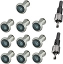TOGU 10PCS of 220-degree Solid Brass Peep Holes for Door with 16mm Drill Bit, Compatible with Door Thick from 1-3/8" to 2-1/6", Satin Nickel Finish