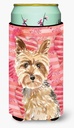 Caroline's Treasures CK1743TBC Love a Yorkie Yorkshire Terrier Tall Boy Hugger Can Cooler Sleeve Hugger Machine Washable Drink Sleeve Hugger Collapsible Insulator Beverage Insulated Holder