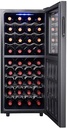 36-Bottle Free-Standing Countertop Wine Cellar Cooler,Wine Cooler Refrigerator Fresh-Keeping Cabinet with Removable Shelf and LED Lights,Temperature R