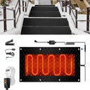 AMNOOL Snow Melting Walkway Mat Roof Heat Panel for Ice Dams Non Slip Rubber Heated Mat Black Roof Heated Outdoor Mats for Winter