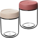 2pcs Airtight Glass Sealing Jar Food Storage Canisters for Tea Nuts and Snacks Kitchen Containers Wide Mouth and Leak Lid