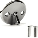 PF WaterWorks PF0960-CHBath Tub/Bathtub Drain Trip Lever Overflow Face Plate with Matching Screw for Waste and OverflowChrome