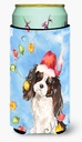 Caroline's Treasures CK2510TBC Christmas Lights Tricolor Cavalier Spaniel Tall Boy Hugger Can Cooler Sleeve Hugger Machine Washable Drink Sleeve Hugger Collapsible Insulator Beverage Insulated Holder