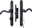 HauSun Storm Door Handle Set Replacement Kit with 2 Point Mortise Lock and Key,Security Door Keyed Lever Handle Fits for Pella or Larson Storm Door (Oil Rubbed Bronze)