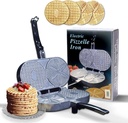 C. Palmer Pizzelle Iron Model 1000, 800 Watts Pizelle Maker Electric, American Made Pizelle Press, Makes Two 5-Inch Authentic Pizelles, Pizelle Cookie Press, Unique Housewarming Gifts for Her