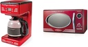 Nostalgia Retro 12-Cup Programmable Coffee Maker with Microwave Oven - Red