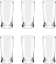 Water Glasses Transparent Glasses Drinkware Tumblers & Water Glasses Juice Glasses Glass Set of 12, 280 ml