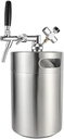 Mini Keg Growler Kit (5L Beer Keg & Adjustable Beer Faucet & 60psi Co2 Charger & Beer Keg Spear),Beer Disoenser For Home Brewing