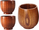 Zerodeko Wooden Sake Cup Large Water Mug Small Sake Cups for Home Bar Natural Wood Material Elegant Design for Tea Tasting and Garden Parties