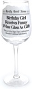 Enesco Really Great News Birthday Girl Wine Glass, 8.875-Inch