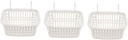 Zerodeko 3pcs Plastic Wall Hanging Baskets for Kitchen Bathroom Storage Organizer Hollow Design No Water Accumulation Strong Load Bearing Toiletries and Seasoning Holder Space Saving and