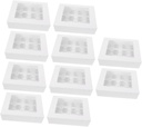 10pcs Muffin Cake Packing Box Creative Window Paper Cupcake Carrier for Tarts for Bakery Groceries Events Keeps Pastries Safe and Stylish