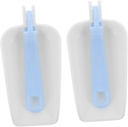 2Pcs Reusable Scoops for Flour Ice and Snacks Foldable Handle Kitchen Tools for Easy Storage and Use for Home Bar and Restaurant