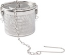 TOPINCN Seasoning Strainer, Stainless Steel Tea Mesh Tea Infuser Strainer with Extended Hanging Chain Hook, Tea Balls Filter Soup Seasonings Separation Basket for Home Kitchen
